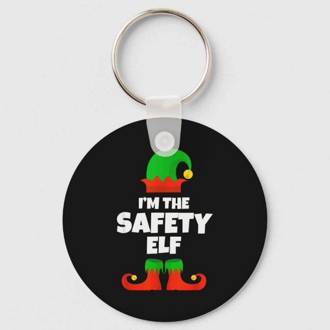 Llavero I'm The Safety Elf Family Pajama Christmas Officer (Anverso)