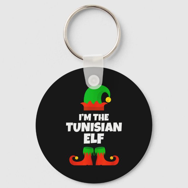 Llavero I'm The Tunisian Elf Family Pajama Christmas Funny (Anverso)