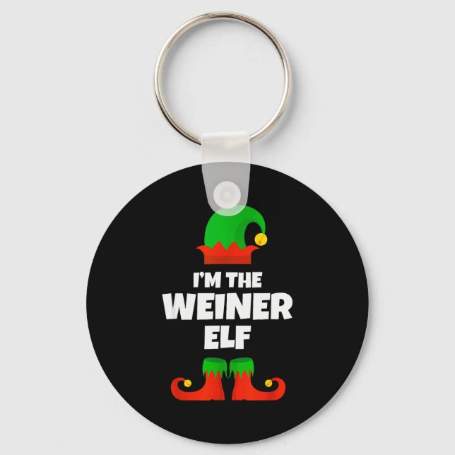 Llavero I'm Weiner Elf Family Pajama Christmas Dachshund D (Anverso)
