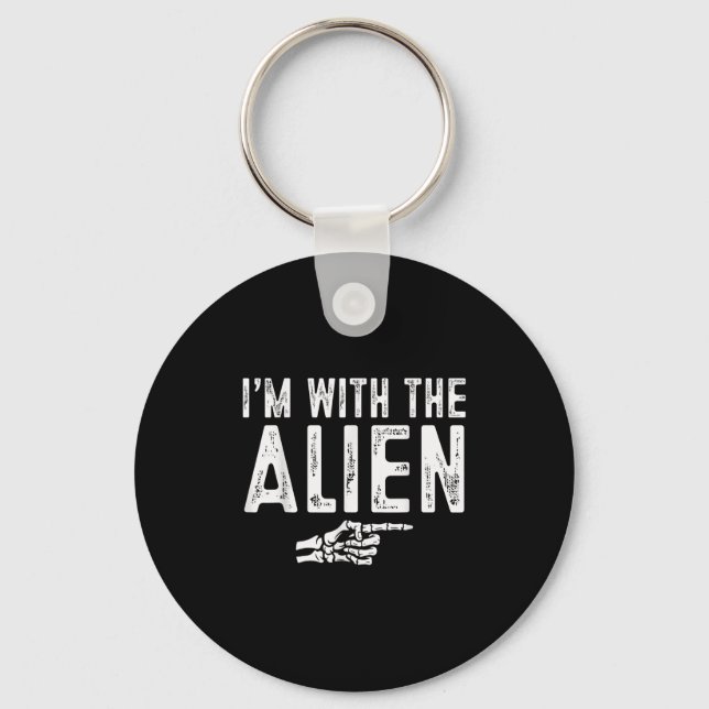 Llavero I'm With The Alien Easy Costume Halloween Couples  (Anverso)