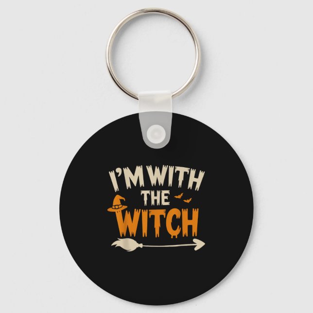 Llavero I'm With The Witch Funny Husband Halloween Costume (Anverso)