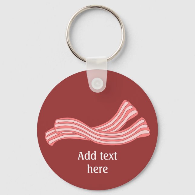Llavero Imagen de Bacon Rashers - Personalizar (Anverso)