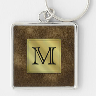 Llavero Imagen de encargo impresa del monograma. Brown