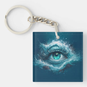 Llavero Imagen de Fantasía - Ojos Azules Viejos