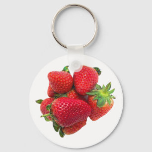 Llavero Imagen de fresas de ensueño profundo
