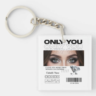 Llavero Imagen de ojos personalizados, texto | Personaliza