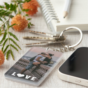 Llavero Imagen de pareja de enamorados personalizada con t