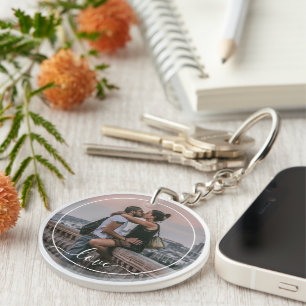 Llavero Imagen de pareja de enamorados personalizada con t