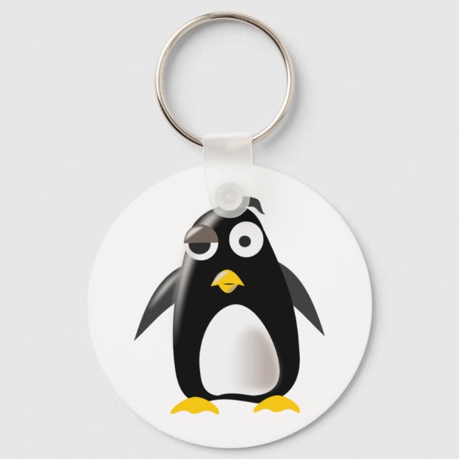 Llavero Imagen de pingüino tux linux (Anverso)