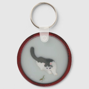 Llavero Imagen de seda china del gato