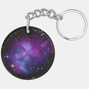 Llavero Imagen Espacial Púrpura