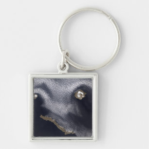 Llavero Imagen por satélite de la isla de Semisopochnoi