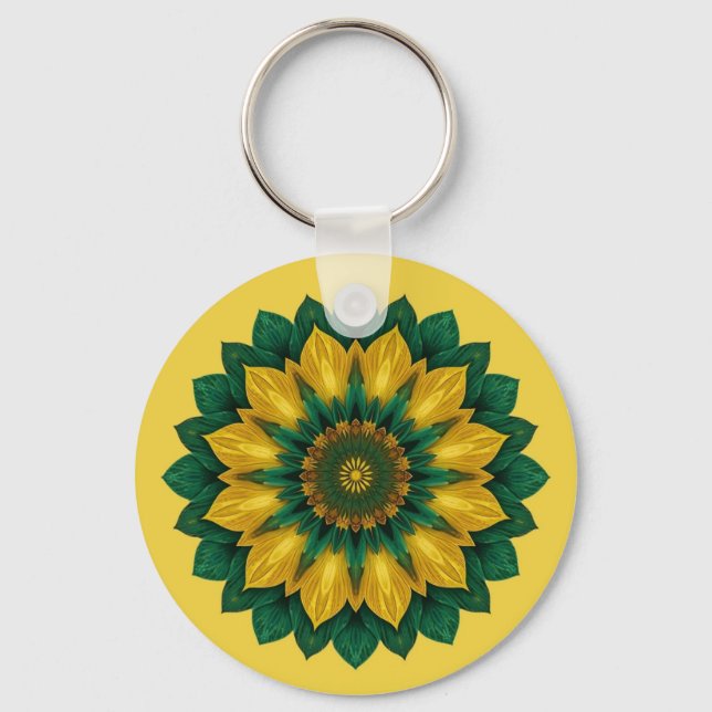 Llavero Imperial Solar Flower Mandala Luxury Keychain  (Anverso)