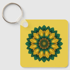 Llavero Imperial Solar Flower Mandala Luxury Keychain 