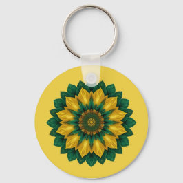Llavero Imperial Solar Flower Mandala Luxury Keychain 
