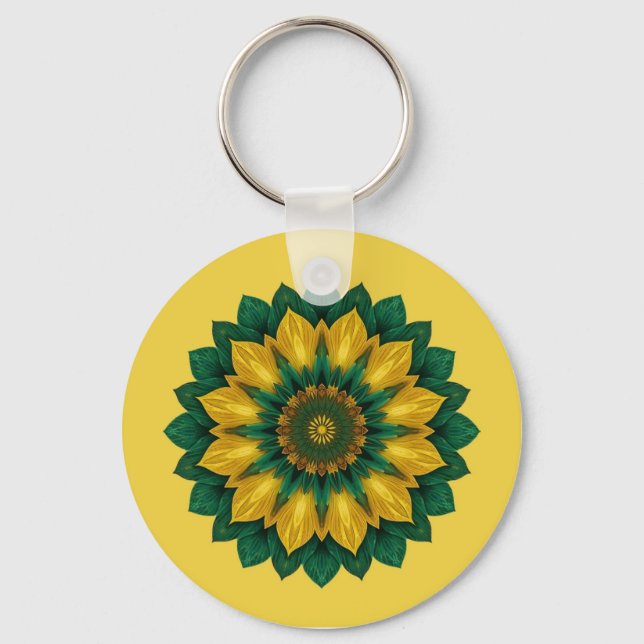 Llavero Imperial Solar Flower Mandala Luxury Keychain  (Anverso)