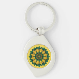 Llavero Imperial Solar Flower Mandala Luxury Keychain 