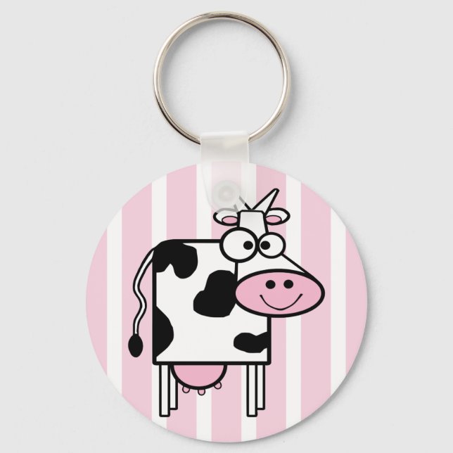 Llavero Impresión de animales sonrientes para vacas (Anverso)