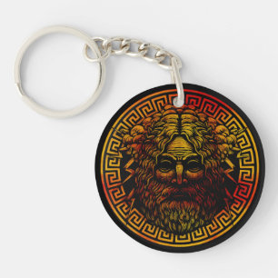 Llavero Impresión de arte del antiguo escudo de Zeus