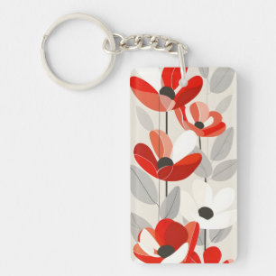 Llavero Impresión de arte floral moderno