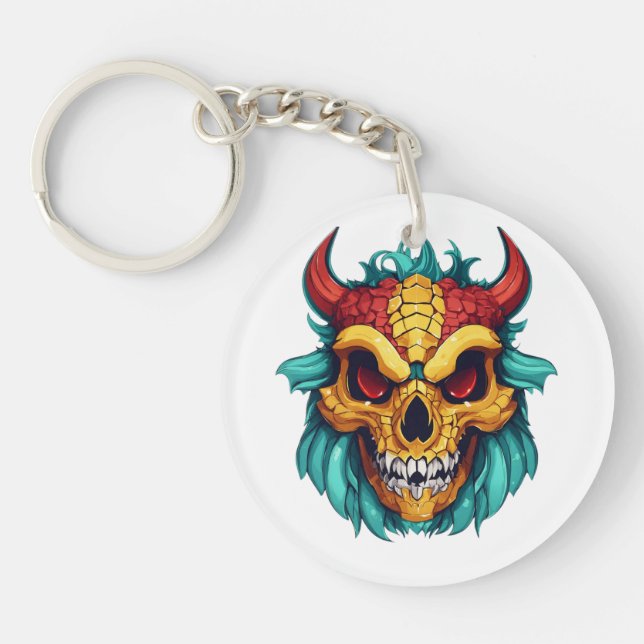 Llavero Impresión de fotos de perros de cadenas de claves  (Frente)