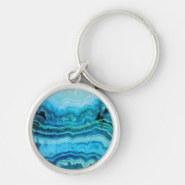 Llavero Impresión de la gemela Blue Lace Agate