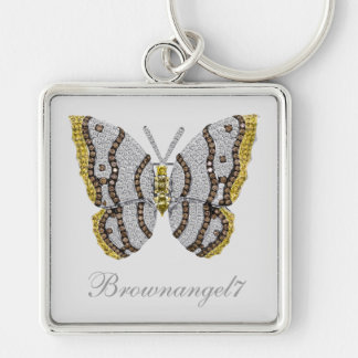 Llavero Impresión de la mariposa del diamante