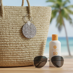 Llavero Impresión de leopardo blanco