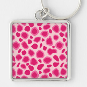 Llavero Impresión de leopardo - Fuchsia y rosa claro