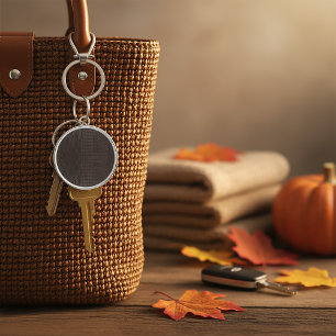 Llavero Impresión de piel falsa de ligador marrón