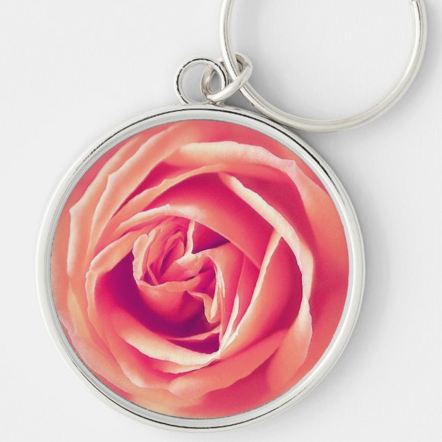 Llavero Impresión de rosa de coral (Frente)