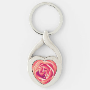 Llavero Impresión de rosa de coral