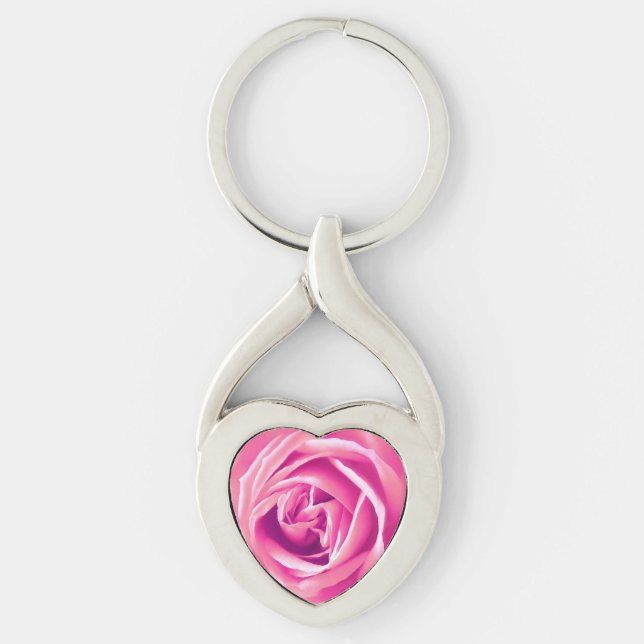 Llavero Impresión de rosa rosa (Anverso)