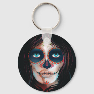 Llavero Impresión de vacaciones del Día de los Muertos en 