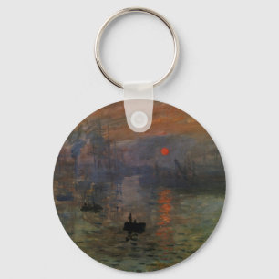 Llavero Impresión del amanecer por Claude Monet, arte vint