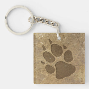 Llavero Impresión del lobo