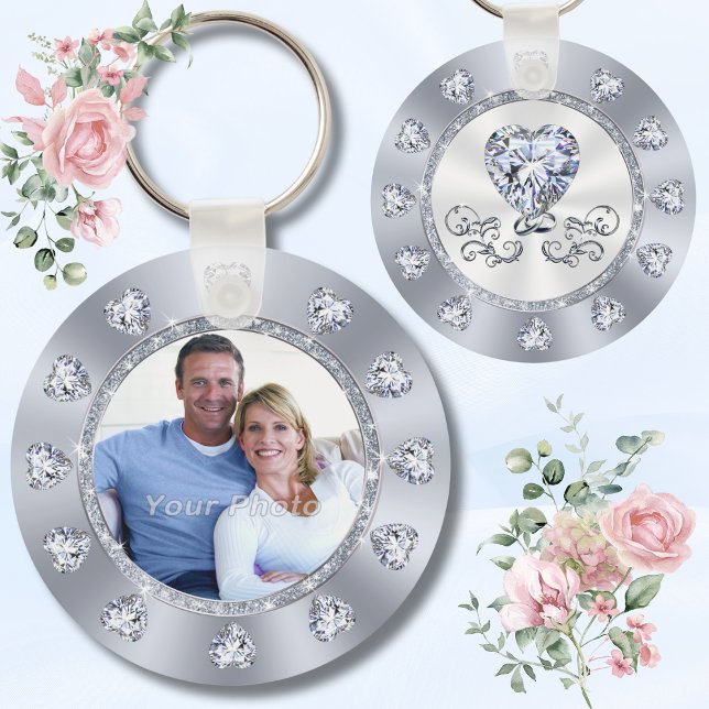 Llavero Impresionante corazón de diamante barato, favores  (Diamond, Wedding Party Souvenirs. Photo Wedding Favors. Personalized, Best Wedding Party Favors.)
