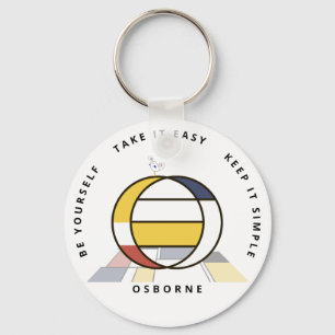 Llavero Impresionante Neoplasticismo Art Monograma. Letra