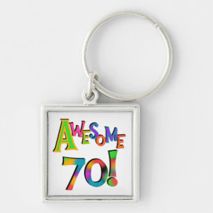 Llavero Impresionantes camisetas de 70 cumpleaños y regalo