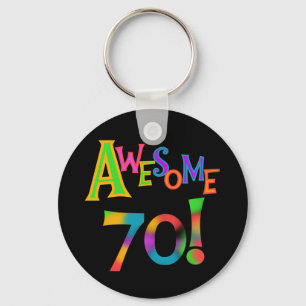 Llavero Impresionantes camisetas de 70 cumpleaños y regalo