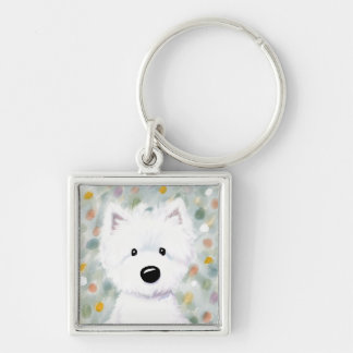 Llavero Impresiones de Westie esponjoso de KiniArt