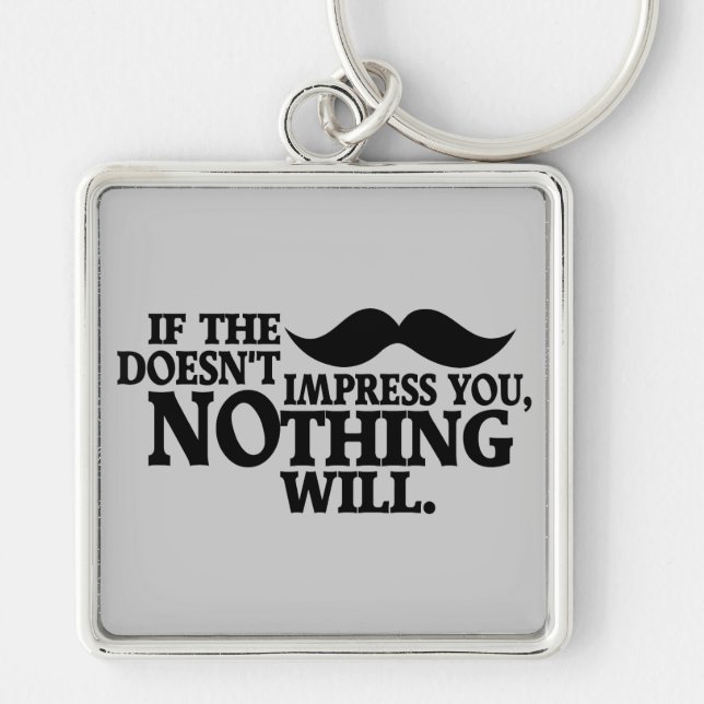 Llavero Impressive Moustache custom color key chain (Frente)