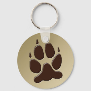 Llavero Imprimir Wolf Paw