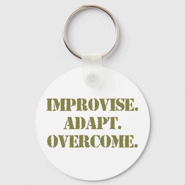 Llavero improvisar adaptarse superar (Anverso)
