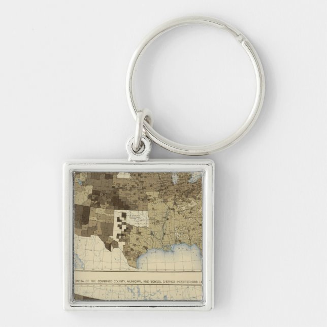 Llavero Impuestos, deuda 1890 (Frente)