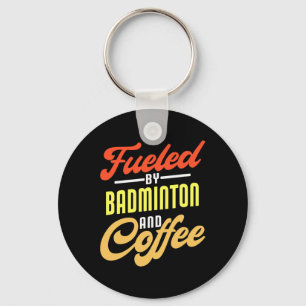 Llavero Impulsado Por Badminton Y Coffee Funny Badminton P