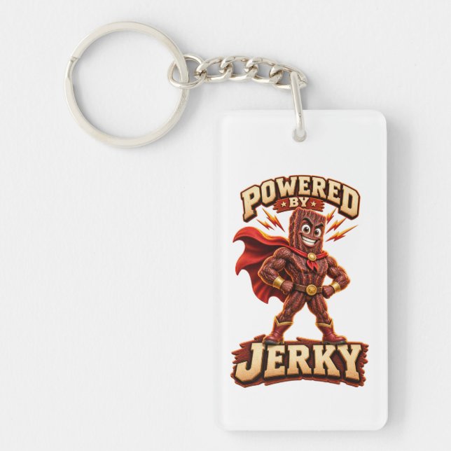 Llavero Impulsado por Jerky Superhero (Frente)