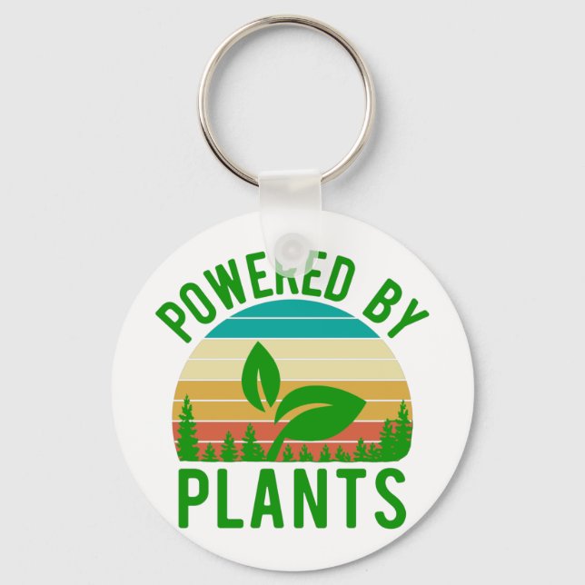 Llavero Impulsado Por Plantas Divertido Atardecer Verde Ve (Anverso)