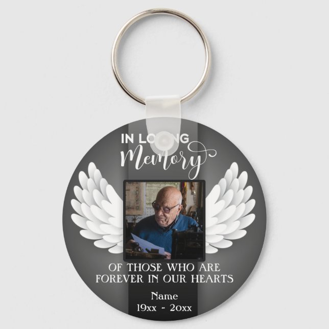 Llavero In Loving Memory Custom Photo, Name & Message (Anverso)