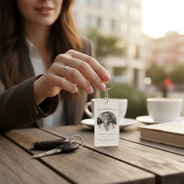 Llavero in loving memory modern simple prayer card  (Subido por el creador)